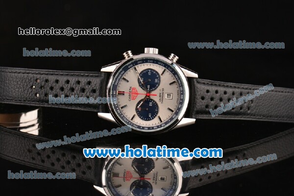 Tag Heuer Carrera Calibre 17 Chrono Miyota OS20 Quartz Steel Case with White Dial and Stick Markers - Click Image to Close